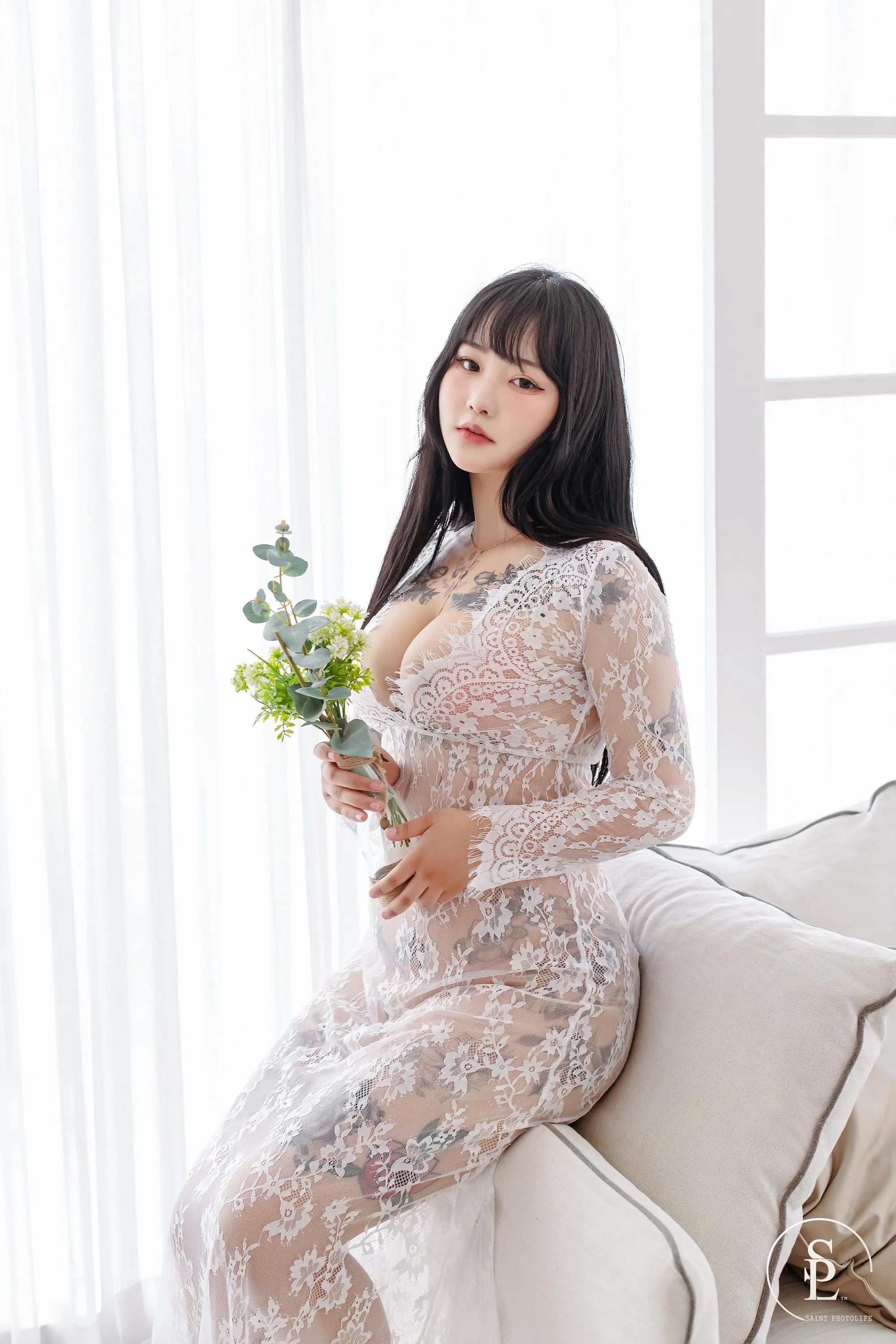 NO.003 SAINT Photolife – Boyeon 전보연  Vol.07 Leopard  Red Kimono [61P]插图7